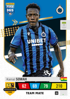 Kamal Sowah Club Brugge 2023 FIFA 365 Team Mate #35